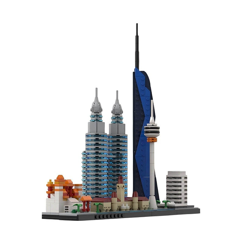 Kuala Lumpur Skyline Building Kit | LEGO-Compatible MOC - 1
