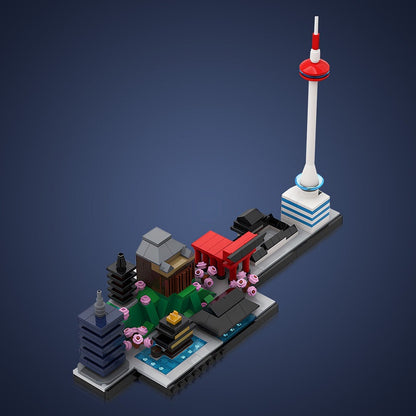 Kyoto Skyline MOC Building Kit | Japanese City Architecture Display Model - 5