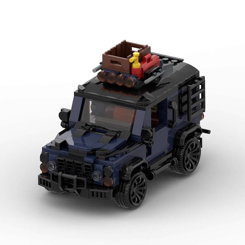 land rover defender blue building set | lego compatible 458 pcs - 1