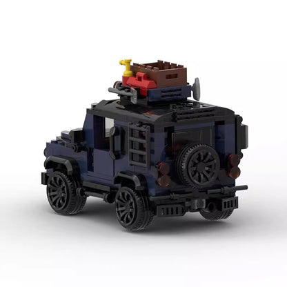 land rover defender blue building set | lego compatible 458 pcs - 4
