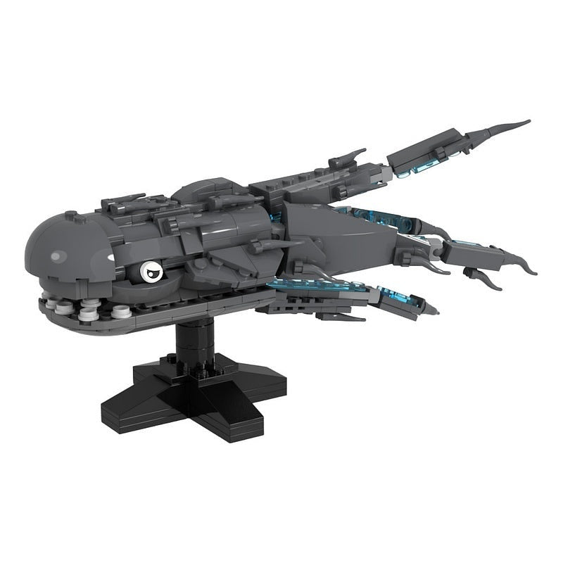 Large Space Whale Creature MOC Building Kit | Cosmic Alien Animal Figure - 1