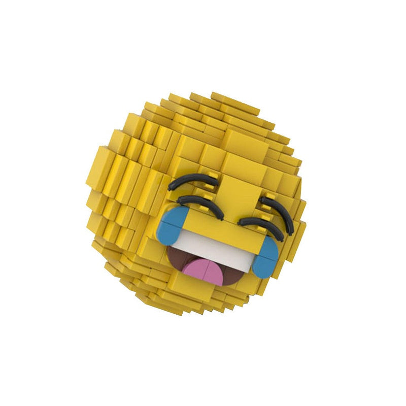 Laughing Emoji Style MOC Building Kit | Fun Art Display Model - 1