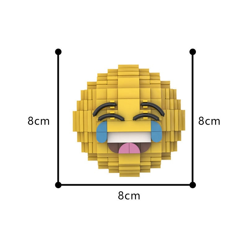Laughing Emoji Style MOC Building Kit | Fun Art Display Model - 2