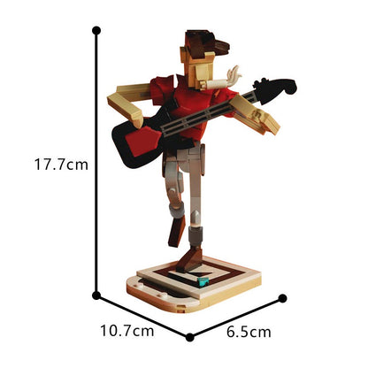 Lead Guitarist MOC Building Kit | Rock Music Performance Display Model - 4
