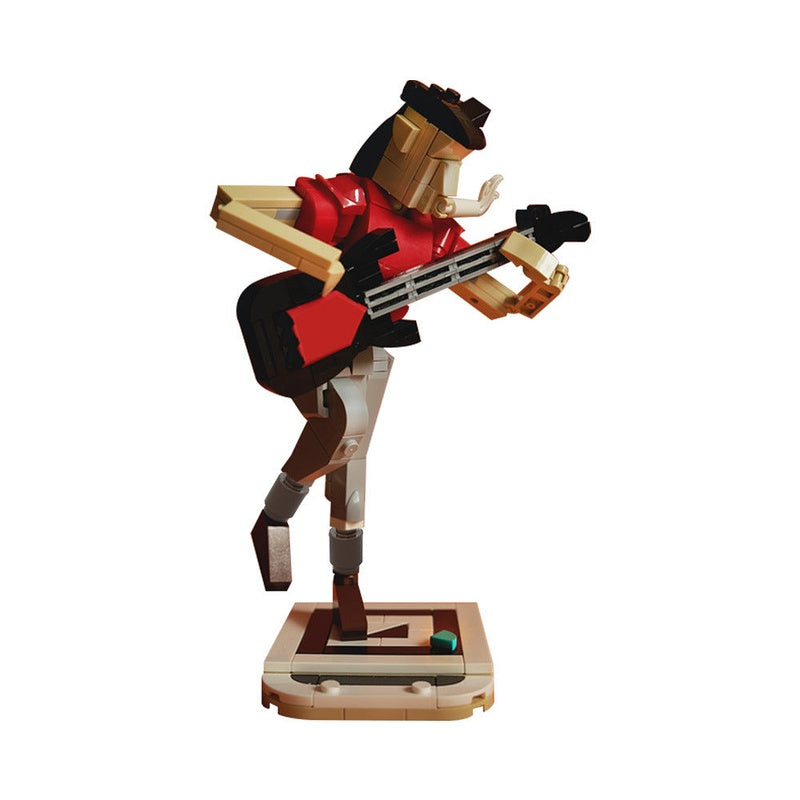 Lead Guitarist MOC Building Kit | Rock Music Performance Display Model - 5