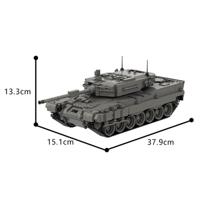 leopard 2 main battle tank building set | lego compatible - 4