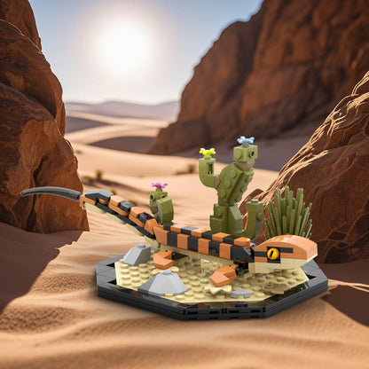 leopard gecko building set | lego compatible - 1