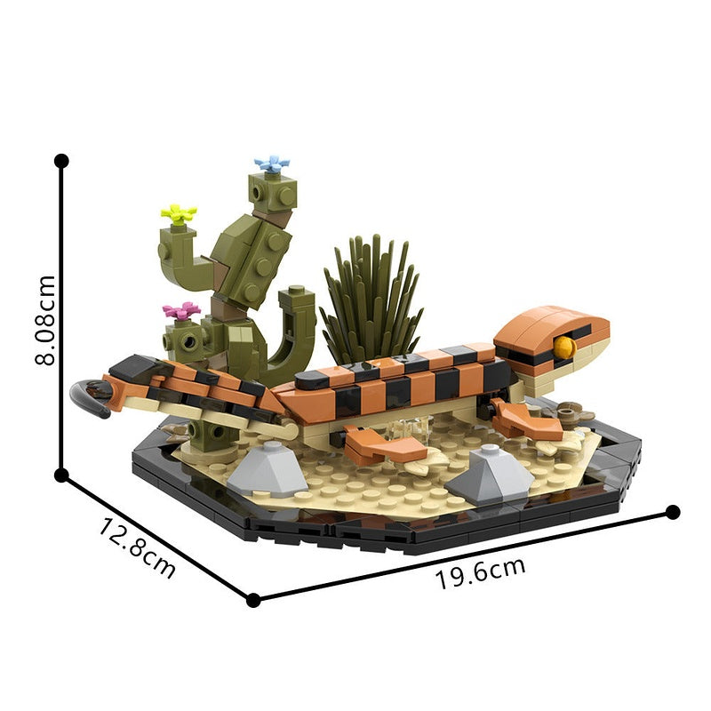 Leopard Gecko MOC Building Kit | Realistic Reptile Animal Model - 6