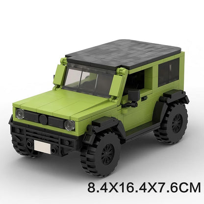 Lime Green Mini 4x4 Off-Road Vehicle Building Kit | LEGO-Compatible MOC - 6