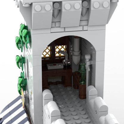 lion knight's modular town gate building set | moc-204044 - 2