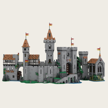 lion knight's tower building set | 10305 castle expansion | moc-160407 - 1
