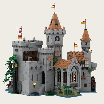 lion knight's tower building set | 10305 castle expansion | moc-160407 - 4