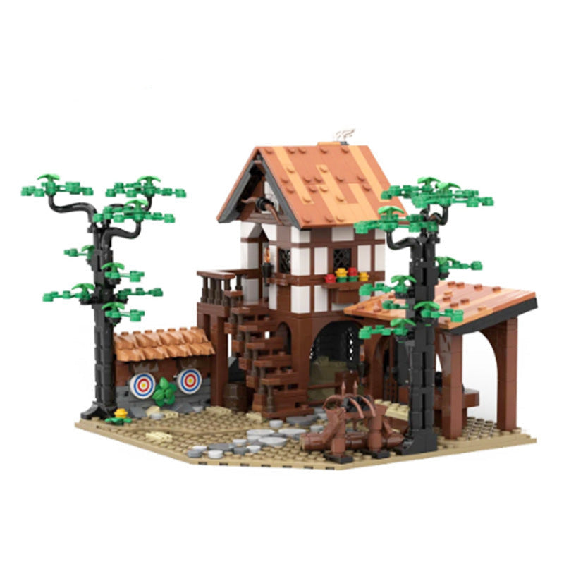 lion knights' archery range building set | fitting to 10305 | moc-134494 - 1