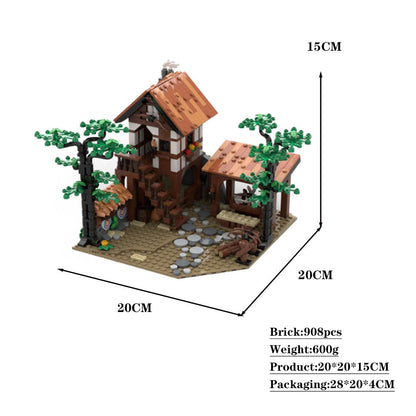 lion knights' archery range building set | fitting to 10305 | moc-134494 - 4
