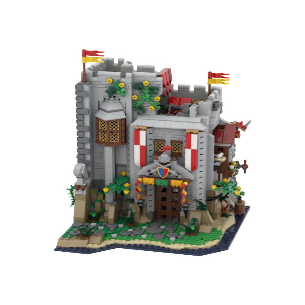 lion's caslte gatekeeper tower building set | lego compatible - 4