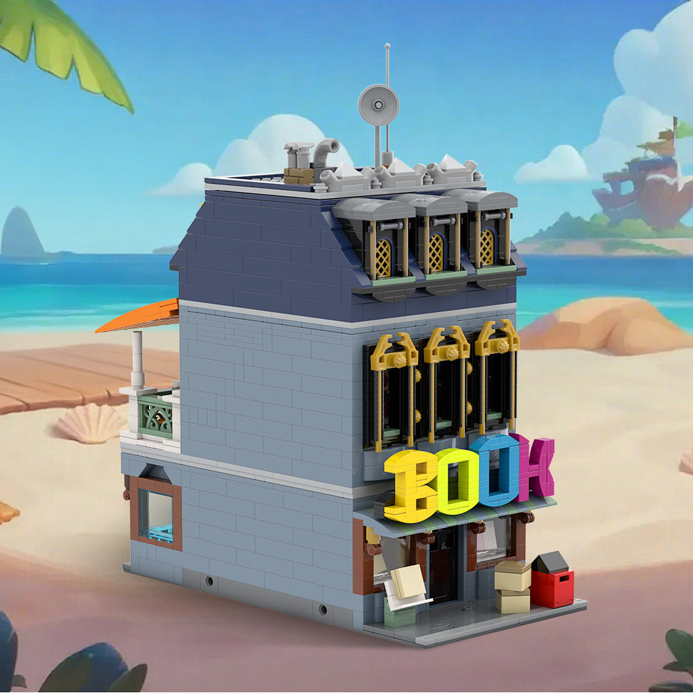 little bookshop building set | lego compatible - 1