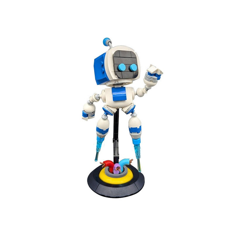 Little White Robot Hero MOC Building Kit | Cute Mecha Figure Model - 1
