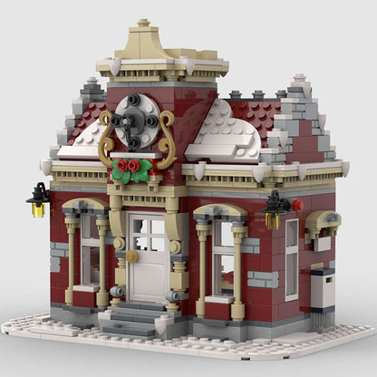Little Winter Town Hall Building Kit | LEGO-Compatible MOC - 2
