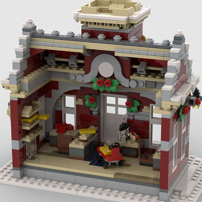 Little Winter Town Hall Building Kit | LEGO-Compatible MOC - 3