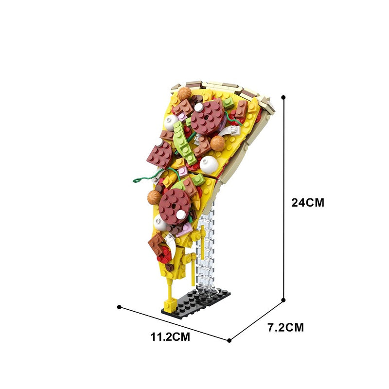 Loaded Pizza Slice Food Art MOC Building Kit - 4