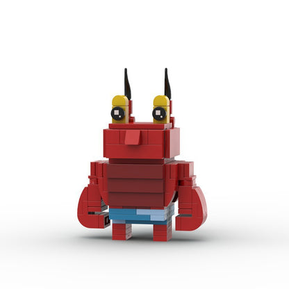 lobster larry brickheadz building set | spongebob | lego-compatible moc - 1