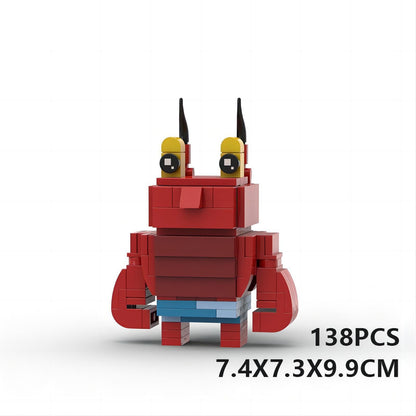 lobster larry brickheadz building set | spongebob | lego-compatible moc - 2