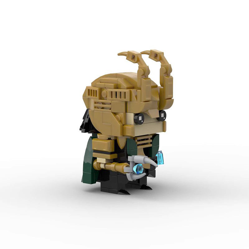 loki brickheadz building set | marvel-inspired lego-compatible moc - 3
