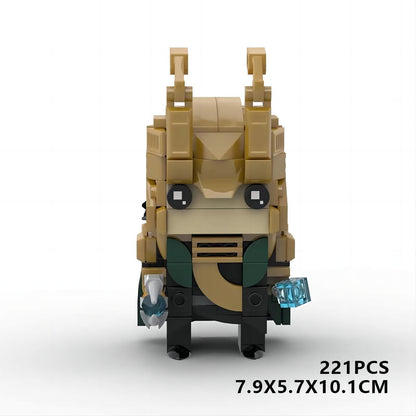 loki brickheadz building set | marvel-inspired lego-compatible moc - 6