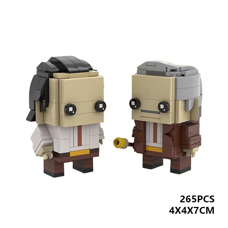 loki & mobius brickheadz building set | marvel | moc-79262 - 4