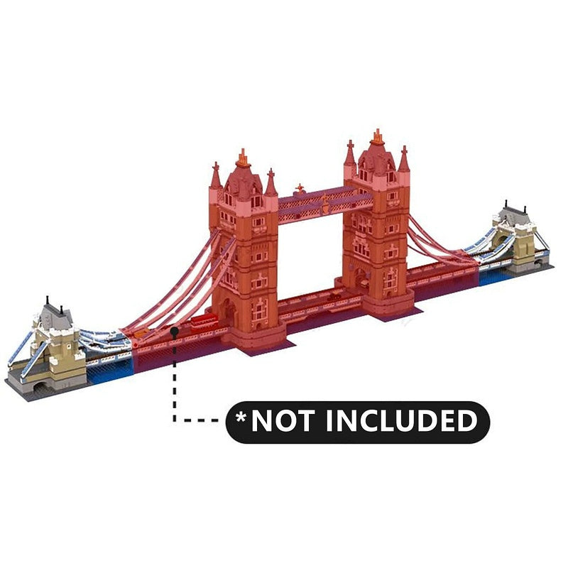 London Tower Bridge Extension MOC Expansion Module Building Kit - 1