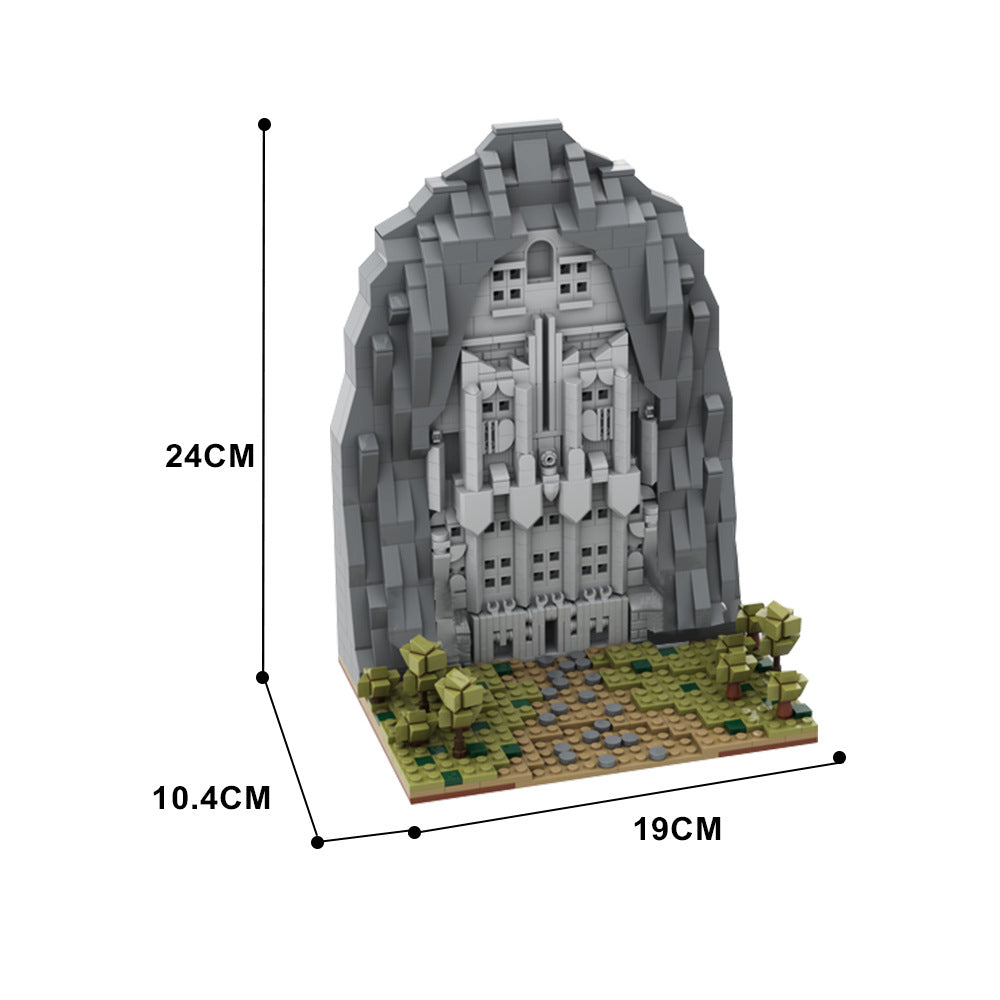 lonely mountain door building set | lotr | moc-117597 - 4