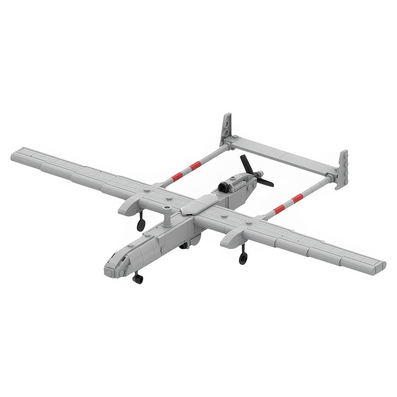 Long-Endurance Twin-Boom Military UAV MOC Building Kit - 1