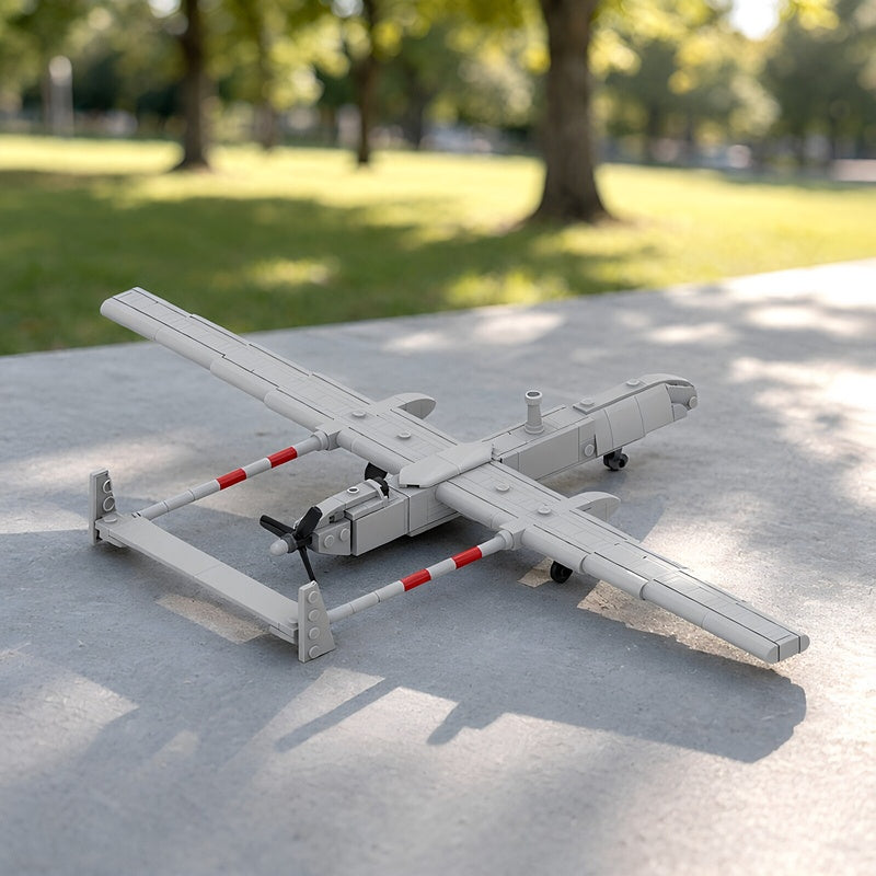 Long-Endurance Twin-Boom Military UAV MOC Building Kit - 3