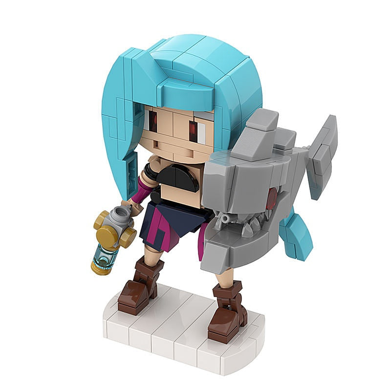 Loose Cannon Girl Cube Character MOC Building Kit | Figure Model - 3