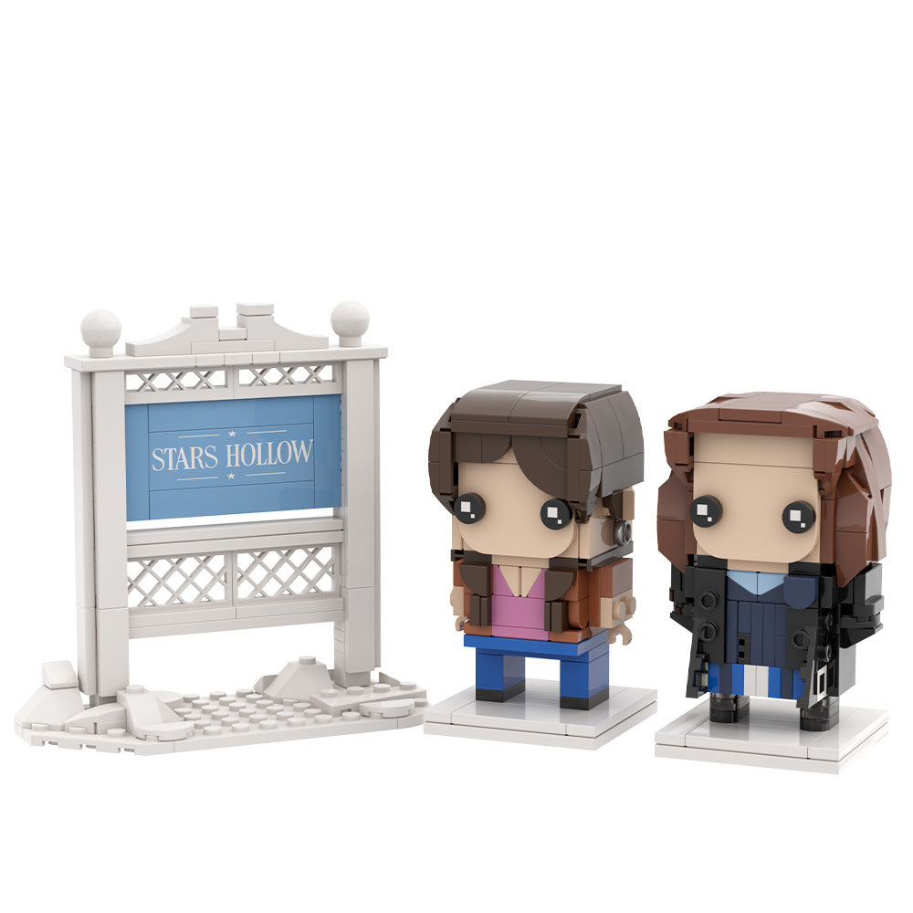 lorelai and rory brickheadz building kit | gilmore girls | lego compatible moc - 4