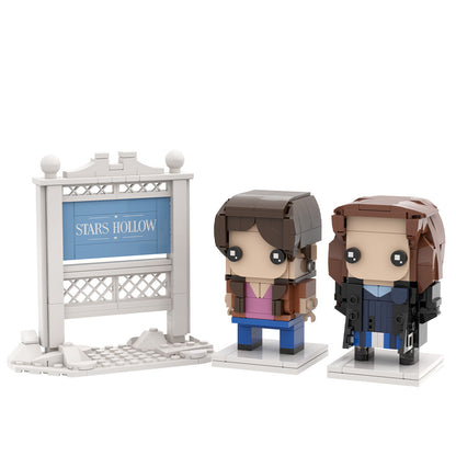 lorelai and rory brickheadz building kit | gilmore girls | lego compatible moc - 4