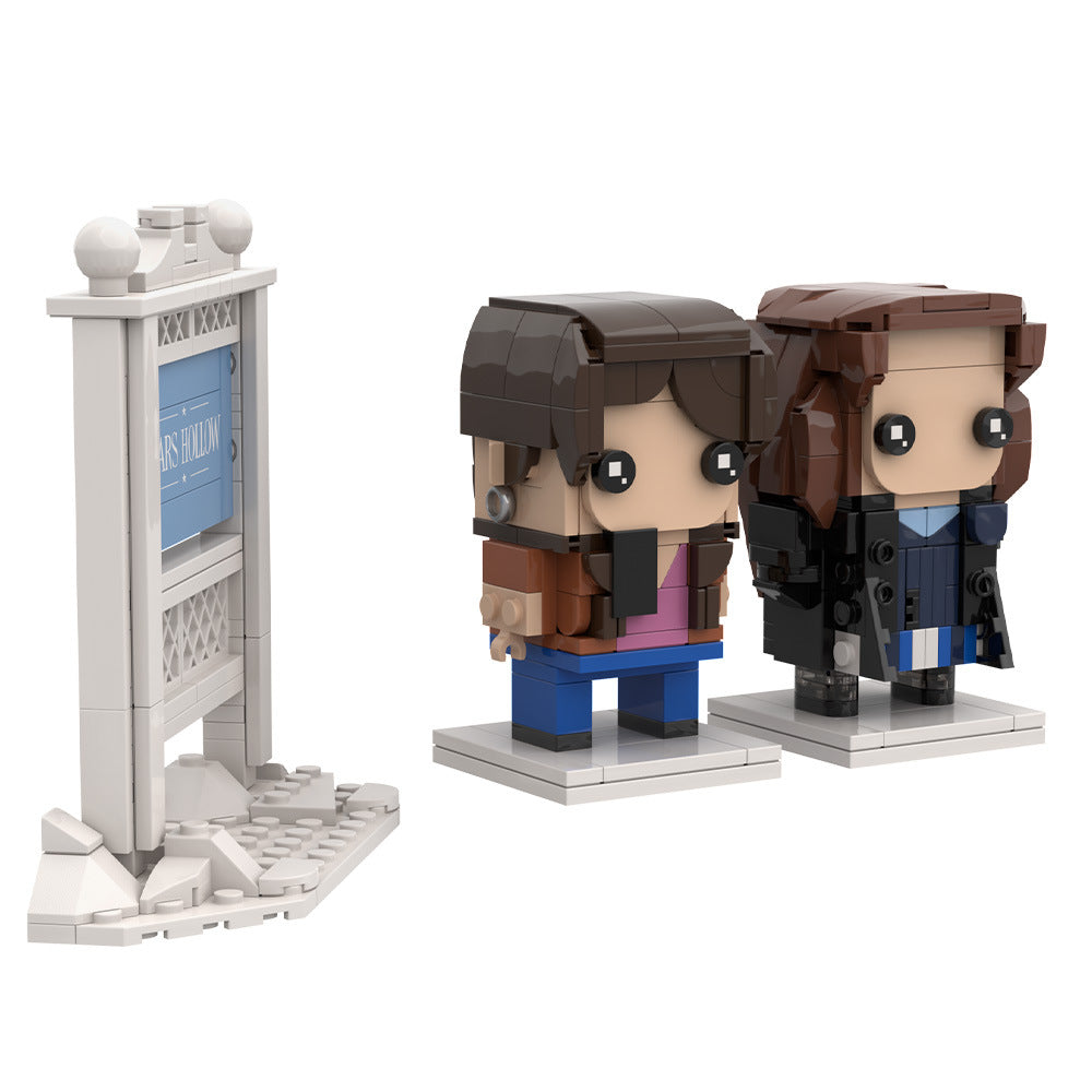 lorelai and rory brickheadz building kit | gilmore girls | lego compatible moc - 5