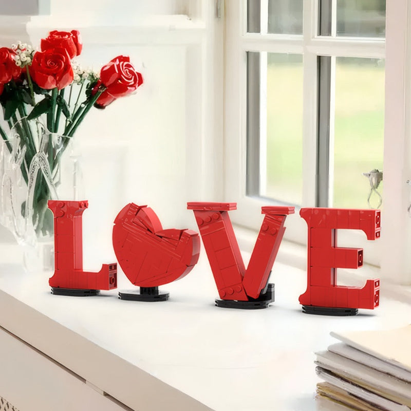 Love Lettering MOC Building Kit | Romantic Valentine Display Decoration - 2