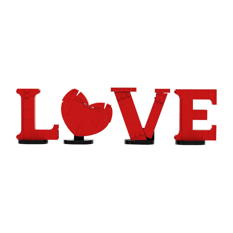 Love Lettering MOC Building Kit | Romantic Valentine Display Decoration - 3