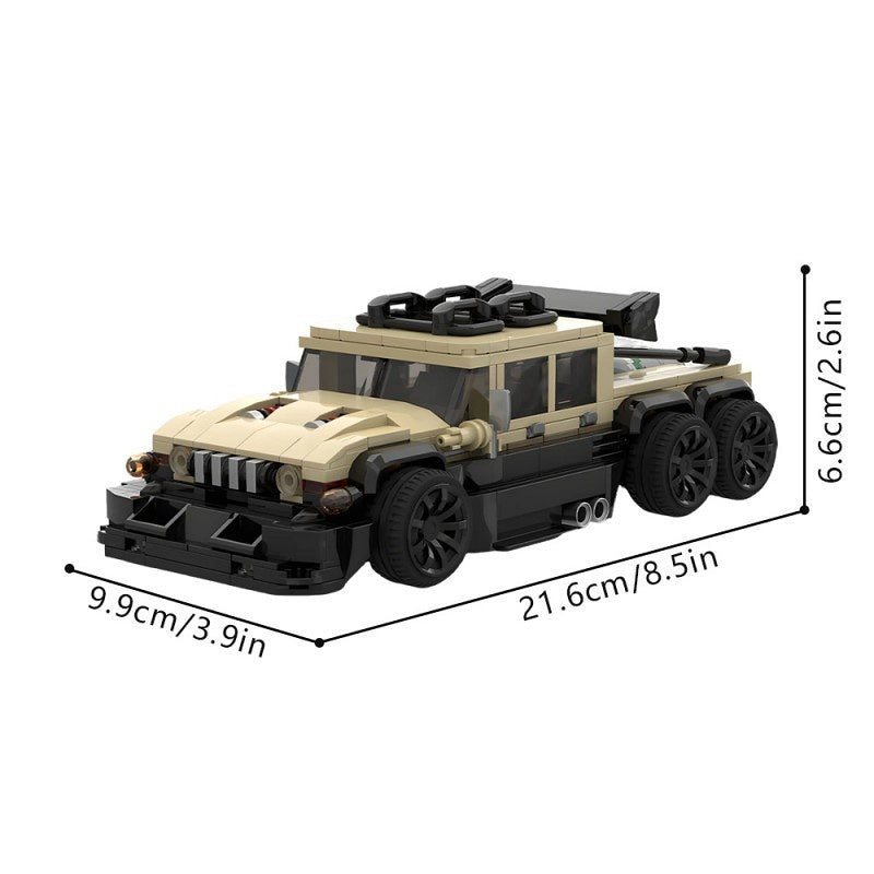 Low-Slung Military 6x6 MOC Building Kit | Custom Tactical Vehicle - 6