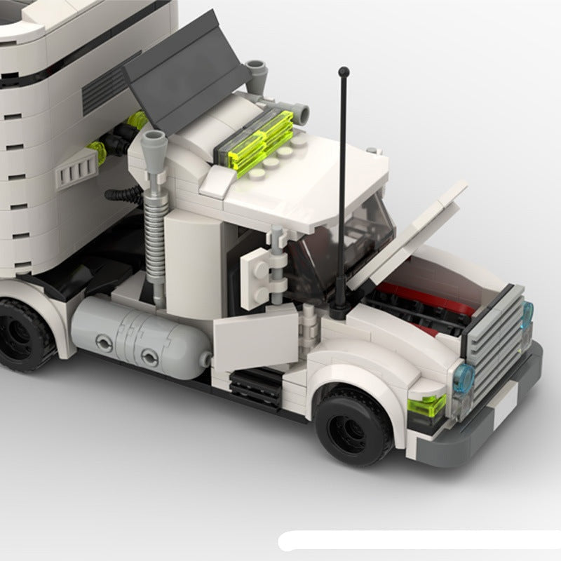 LT 3 Car Transport Big Rig Truck MOC Building Kit | Vehicle Model - 2