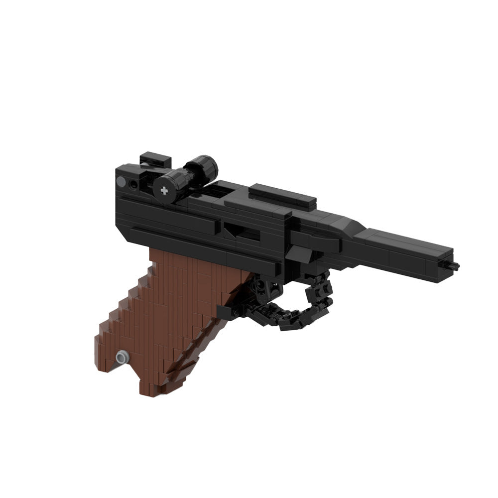 luger p08 blowback rubber band gun building set | moc-100395 - 3