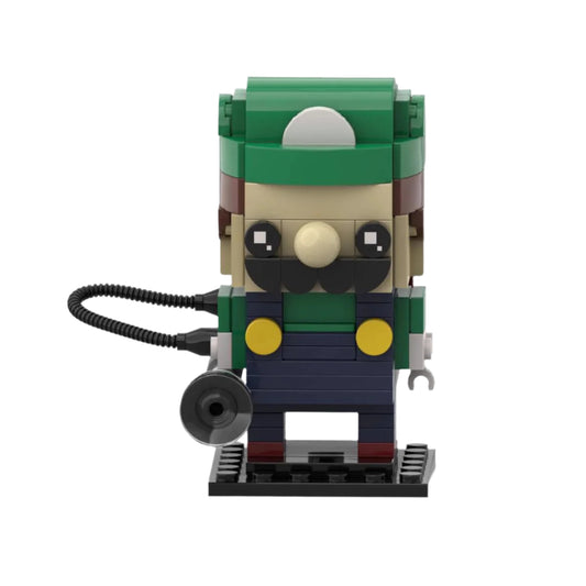 luigi brickheadz building set | mario bros | moc-40646 - 1