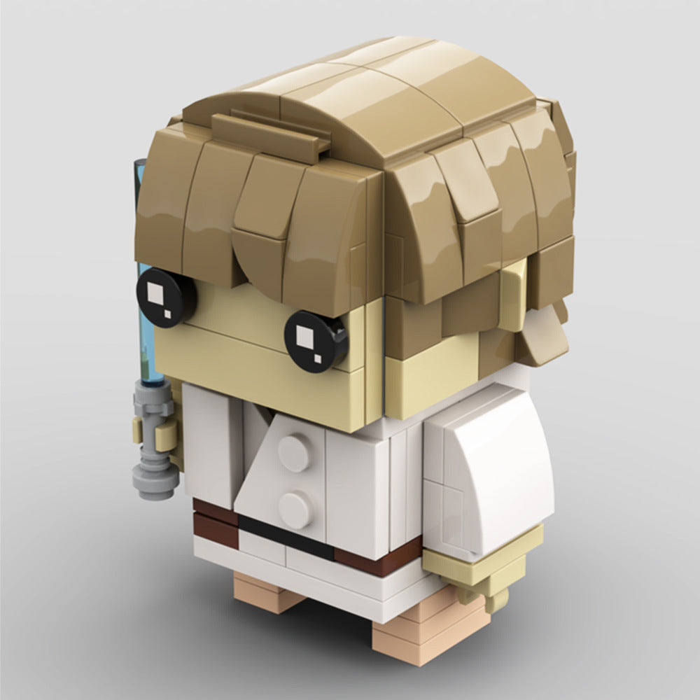 luke skywalker brickheadz | star wars | moc-138590 - 2