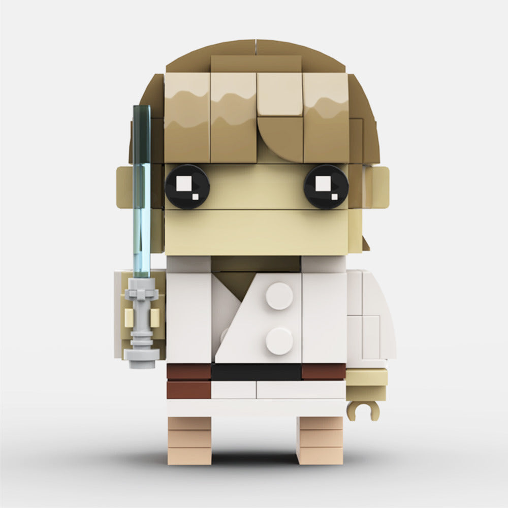 luke skywalker brickheadz | star wars | moc-138590 - 3