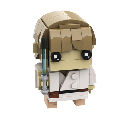 luke skywalker brickheadz | star wars | moc-138590 - 5