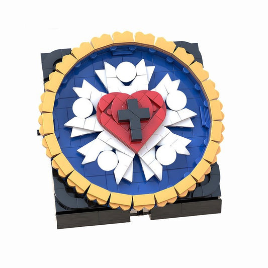 Luther Rose Emblem MOC Building Kit | Historical Decorative Art Display - 1
