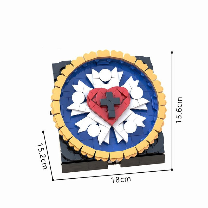 Luther Rose Emblem MOC Building Kit | Historical Decorative Art Display - 5