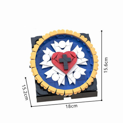 Luther Rose Emblem MOC Building Kit | Historical Decorative Art Display - 5