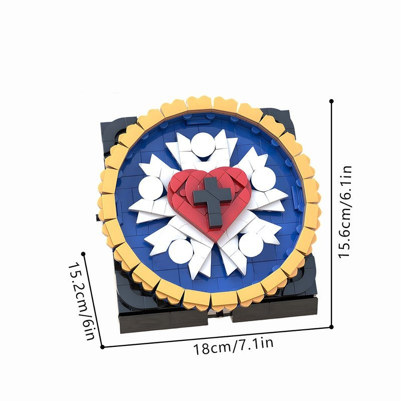 Luther Rose Emblem MOC Building Kit | Historical Decorative Art Display - 6